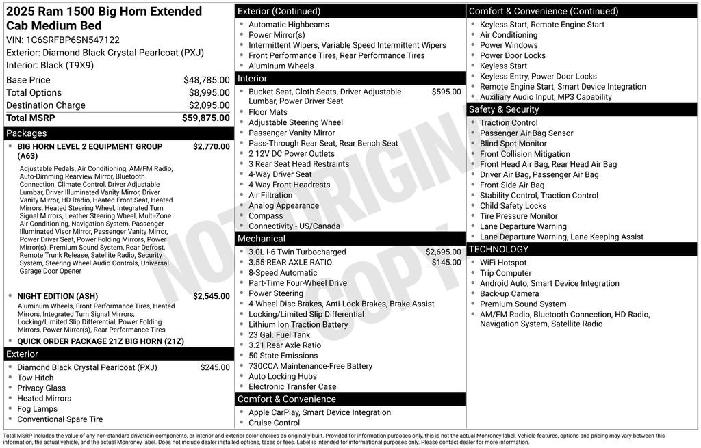 Certified 2025 RAM 1500 Big Horn AWD/4WD image 10