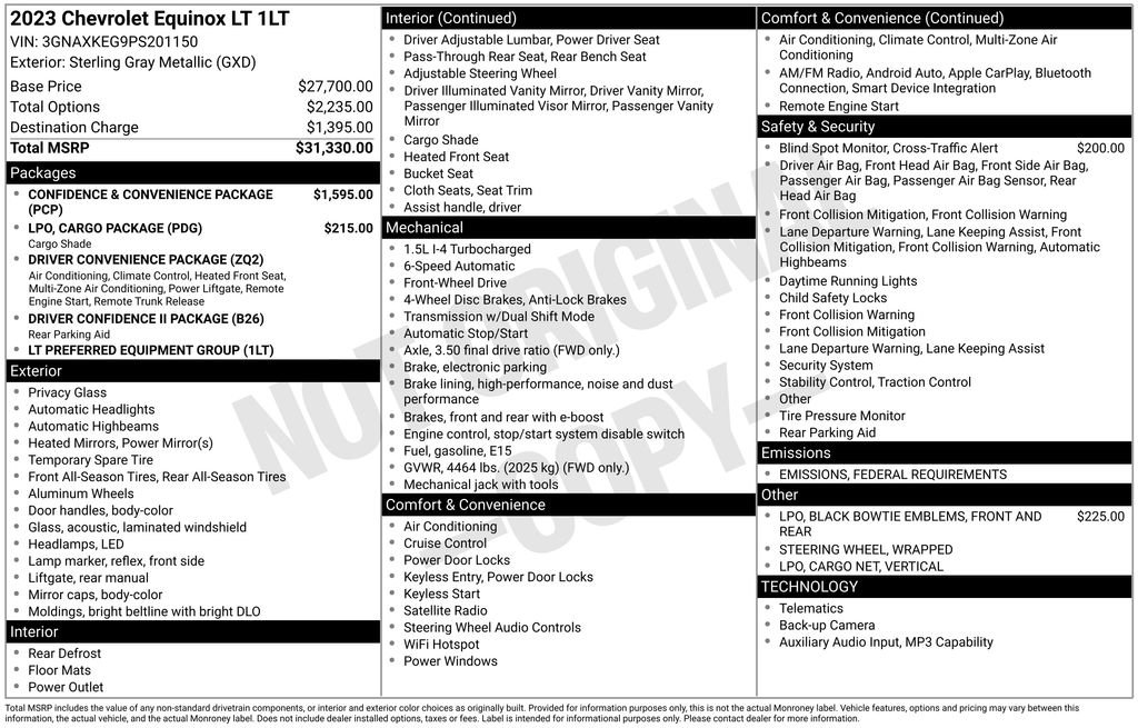 Used 2023 Chevrolet Equinox LT image 32