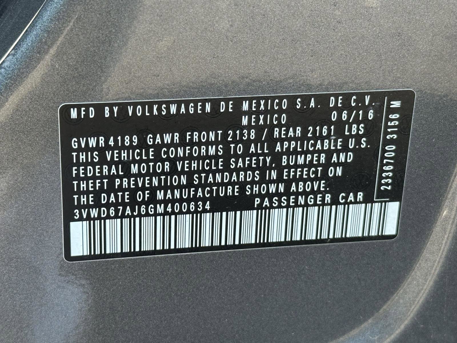 Used 2016 Volkswagen Jetta SE FWD image 15