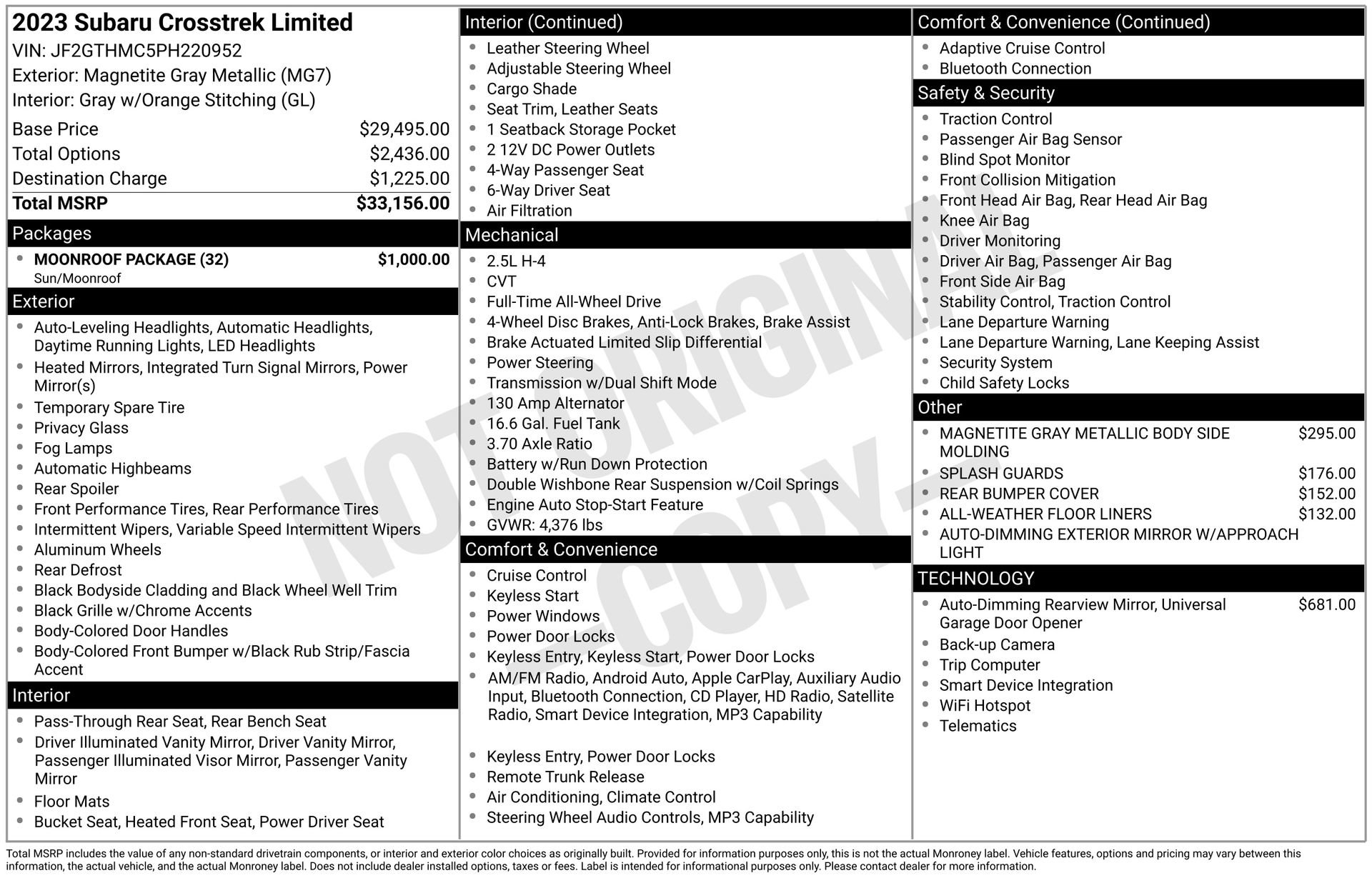 Used 2023 Subaru Crosstrek 2.5i Limited w/ Moonroof Package AWD/4WD image 5