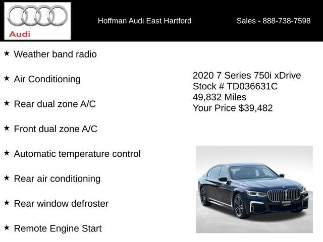 Used 2020 BMW 750i xDrive w/ Executive Package AWD/4WD image 30