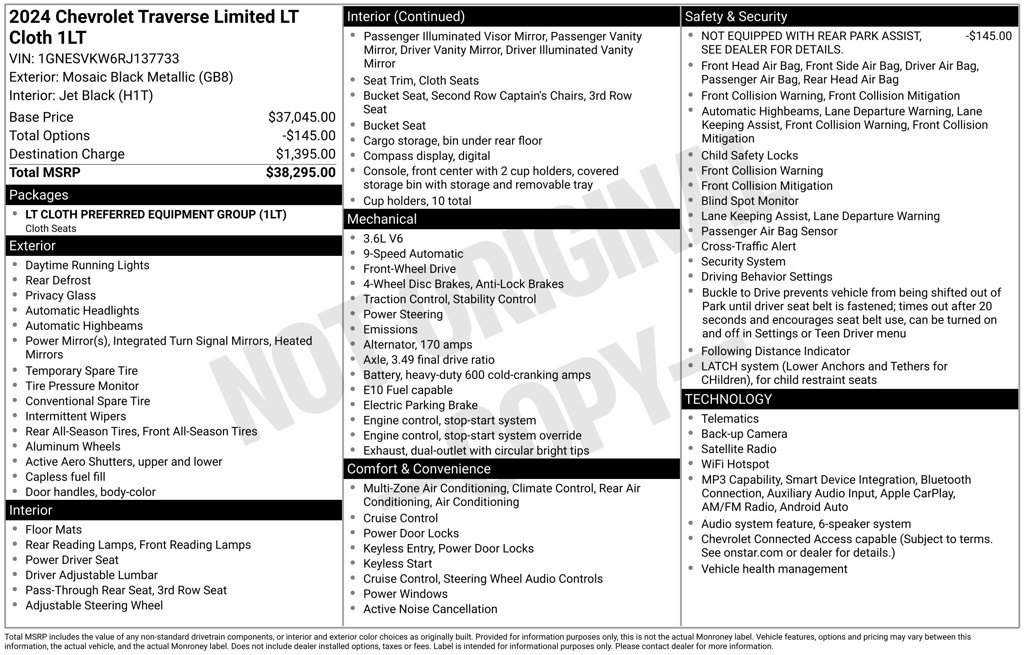 Used 2024 Chevrolet Traverse LT FWD image 6