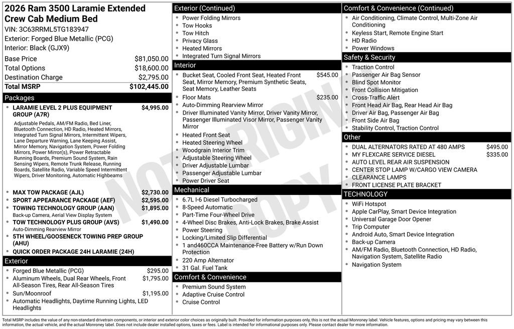 New 2026 RAM 3500 Laramie AWD/4WD image 6