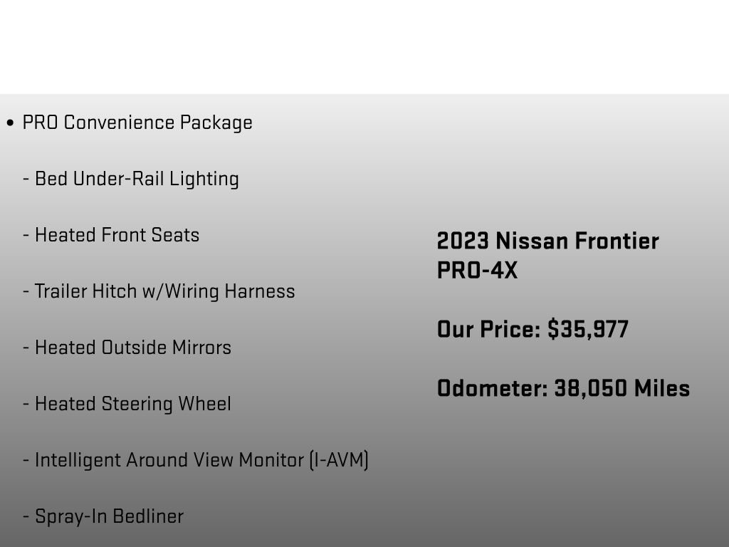 Used 2023 Nissan Frontier PRO-4X w/ Pro Convenience Package image 6