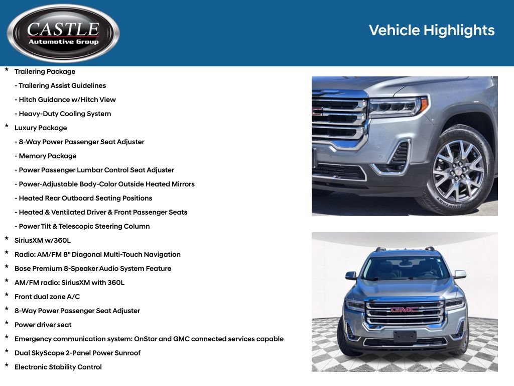 Used 2023 GMC Acadia SLT w/ Preferred Package AWD/4WD image 8