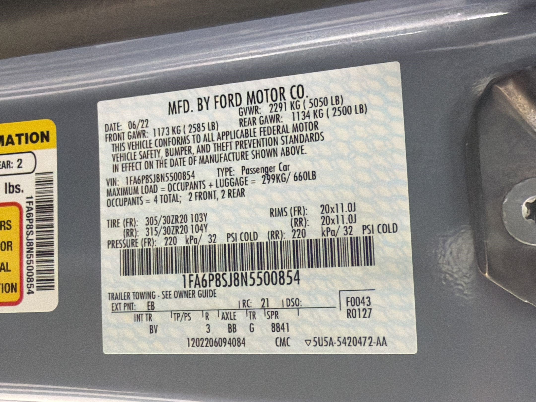 Certified 2022 Ford Mustang Shelby GT500 w/ Technology Package RWD image 23