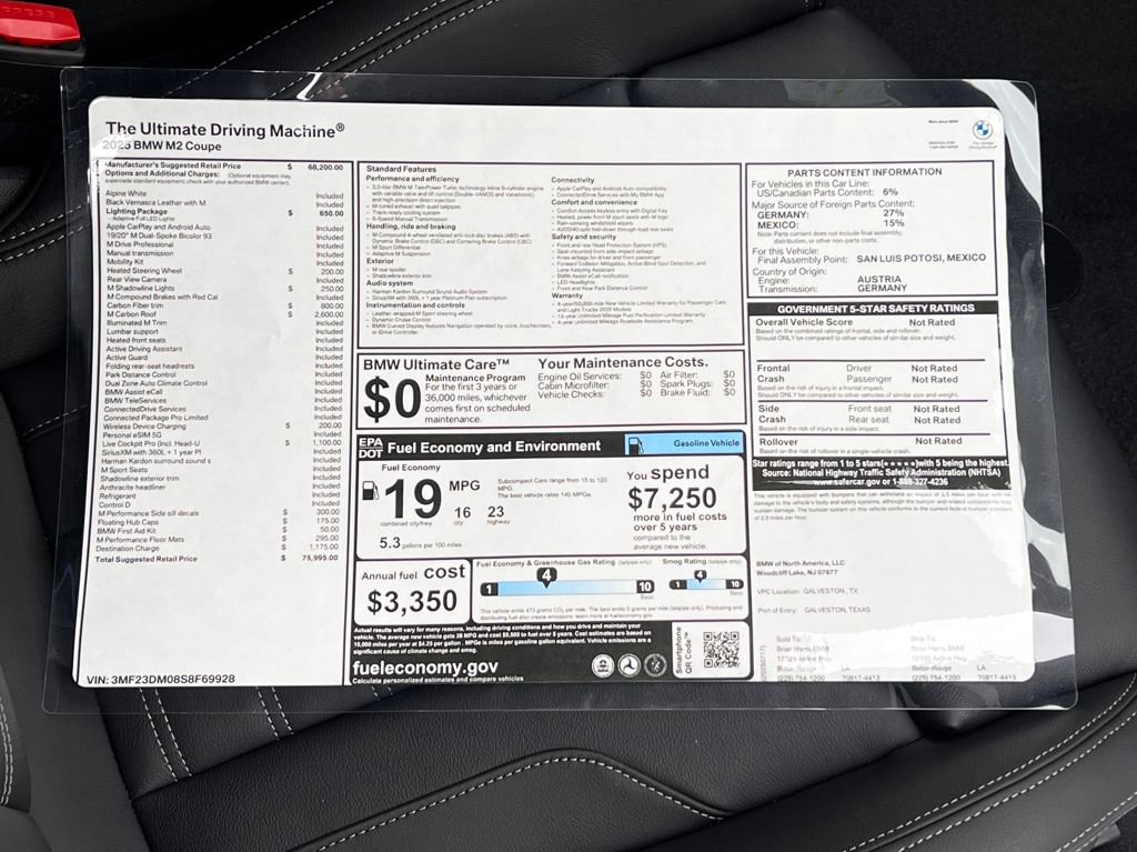 New 2025 BMW M2 w/ Lighting Package RWD image 23