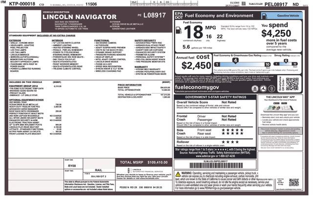Certified 2023 Lincoln Navigator Reserve AWD/4WD image 5