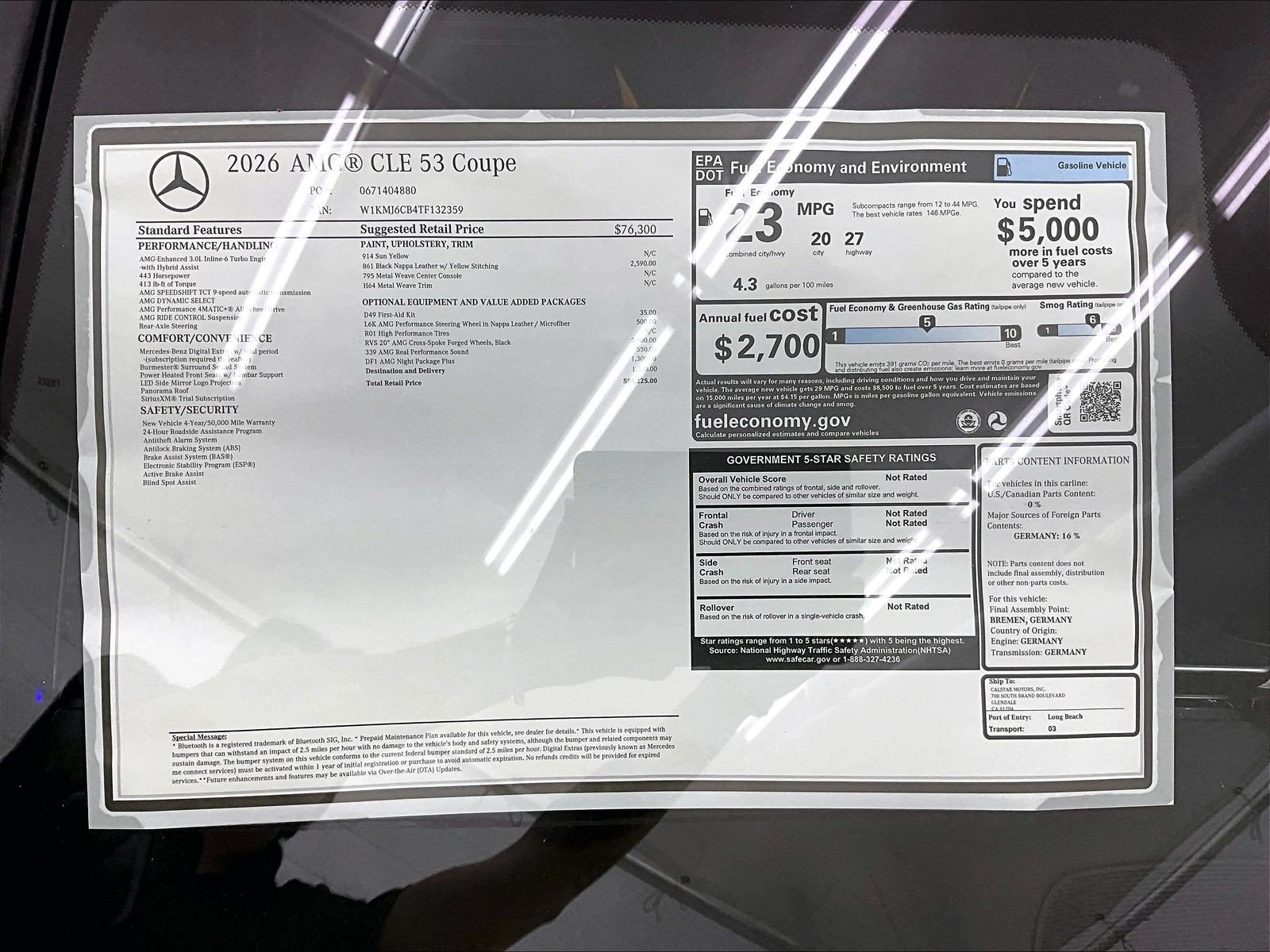 New 2026 Mercedes-Benz CLE 53 AMG 4MATIC Coupe image 17