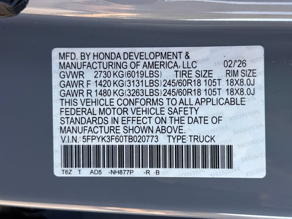 New 2026 Honda Ridgeline TrailSport image 38