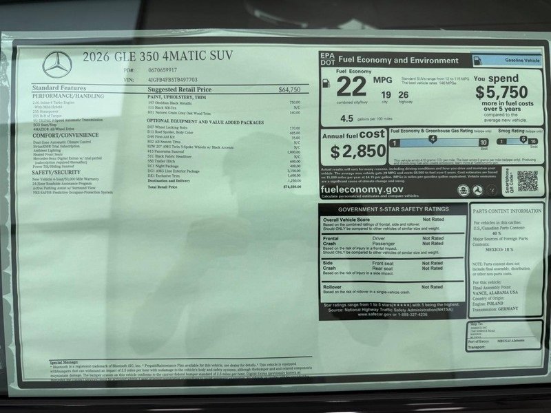 New 2026 Mercedes-Benz GLE 350 4MATIC image 4