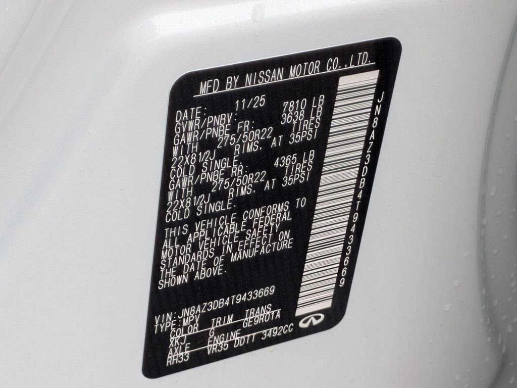 New 2026 INFINITI QX80 4WD w/ Sport Exterior Package image 36