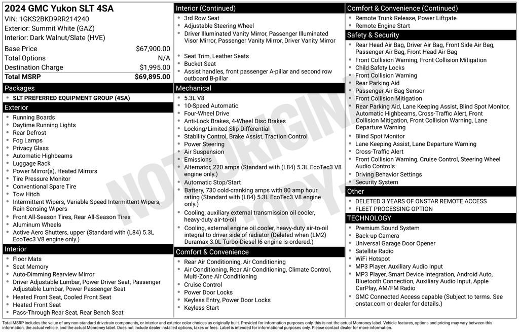 Used 2024 GMC Yukon SLT AWD/4WD image 23