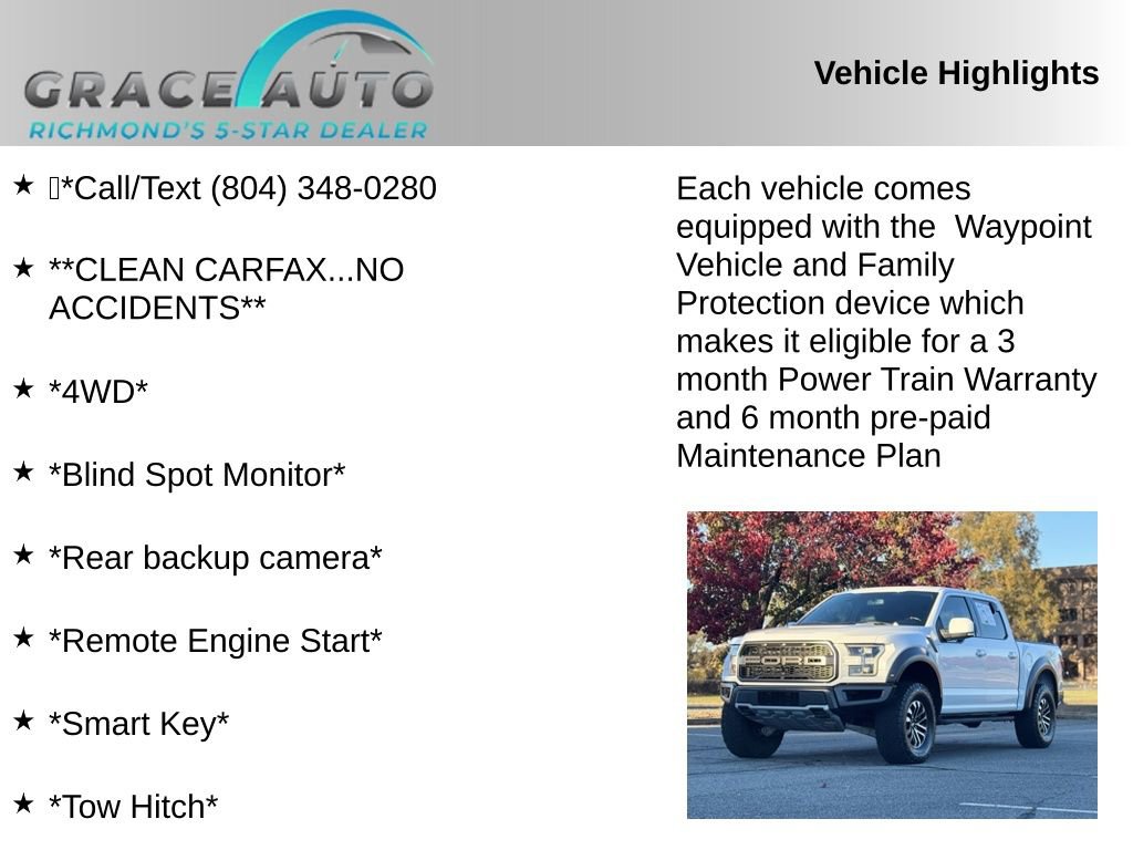 Used 2017 Ford F150 Raptor w/ Equipment Group 802A Luxury image 2