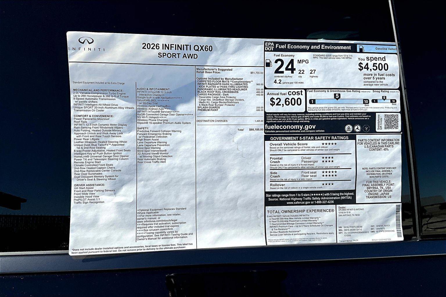 New 2026 INFINITI QX60 Sport image 20