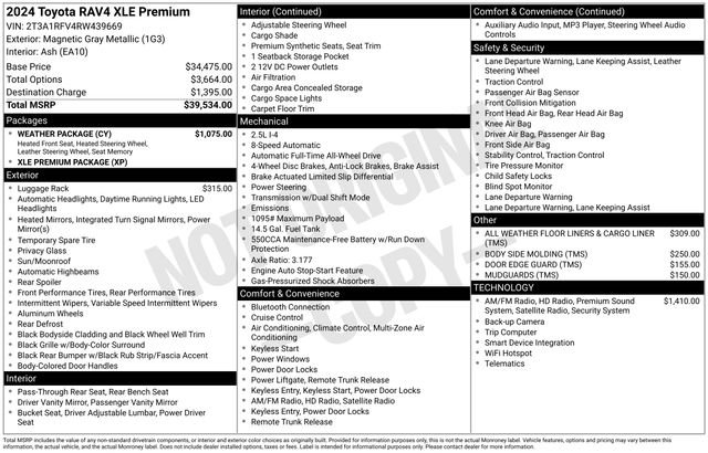 Certified 2024 Toyota RAV4 XLE Premium w/ Weather Package image 32