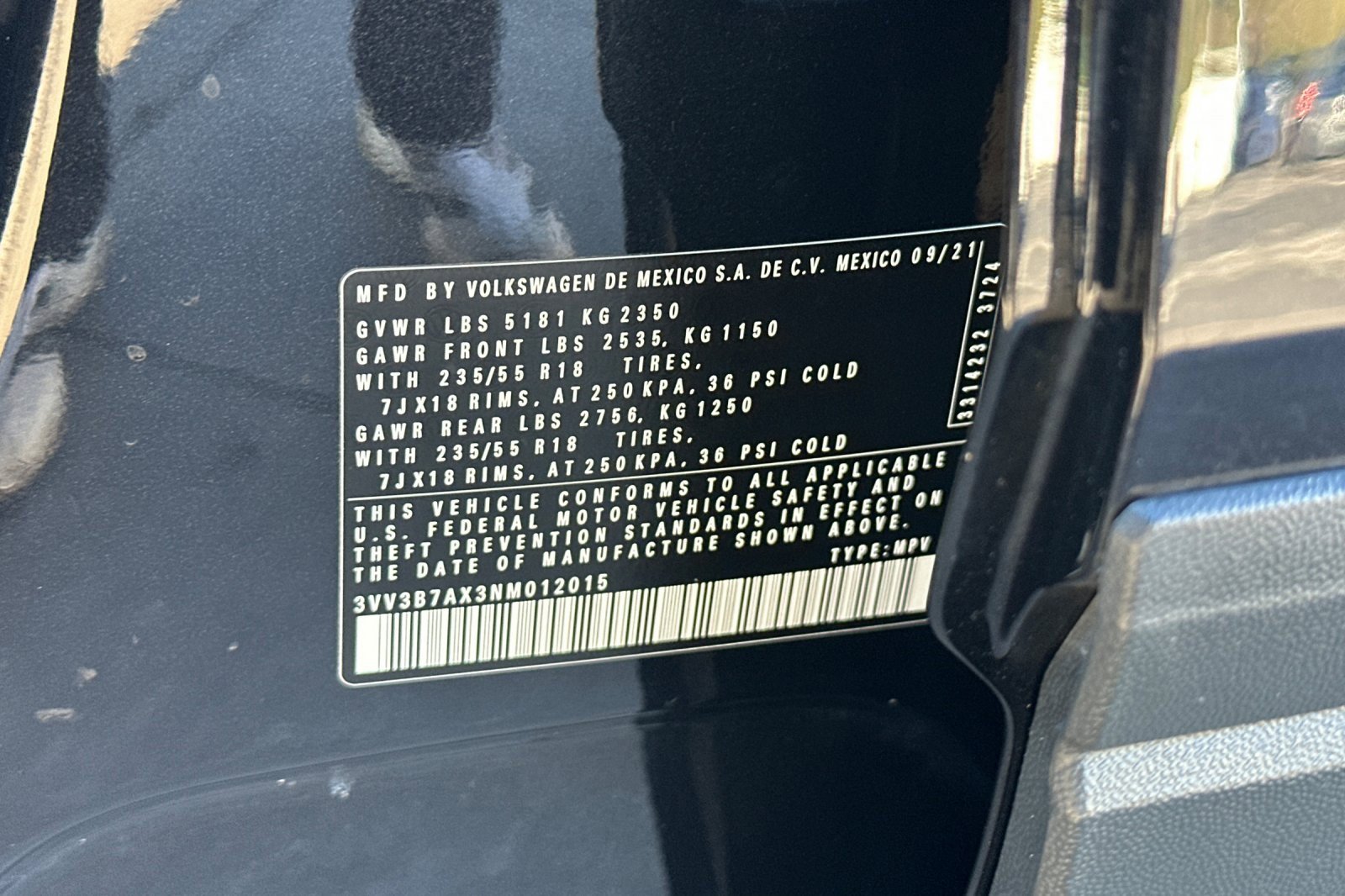 Certified 2022 Volkswagen Tiguan SE image 31