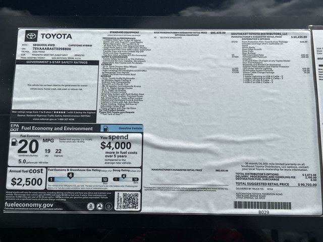 New 2026 Toyota Sequoia Capstone AWD/4WD image 25