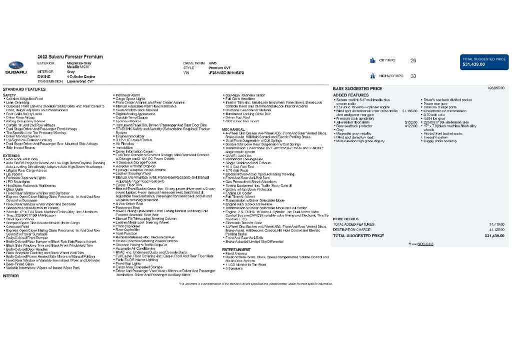 Used 2022 Subaru Forester Premium image 9