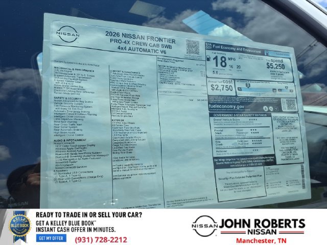 New 2026 Nissan Frontier PRO-4X w/ Tow Package AWD/4WD image 19