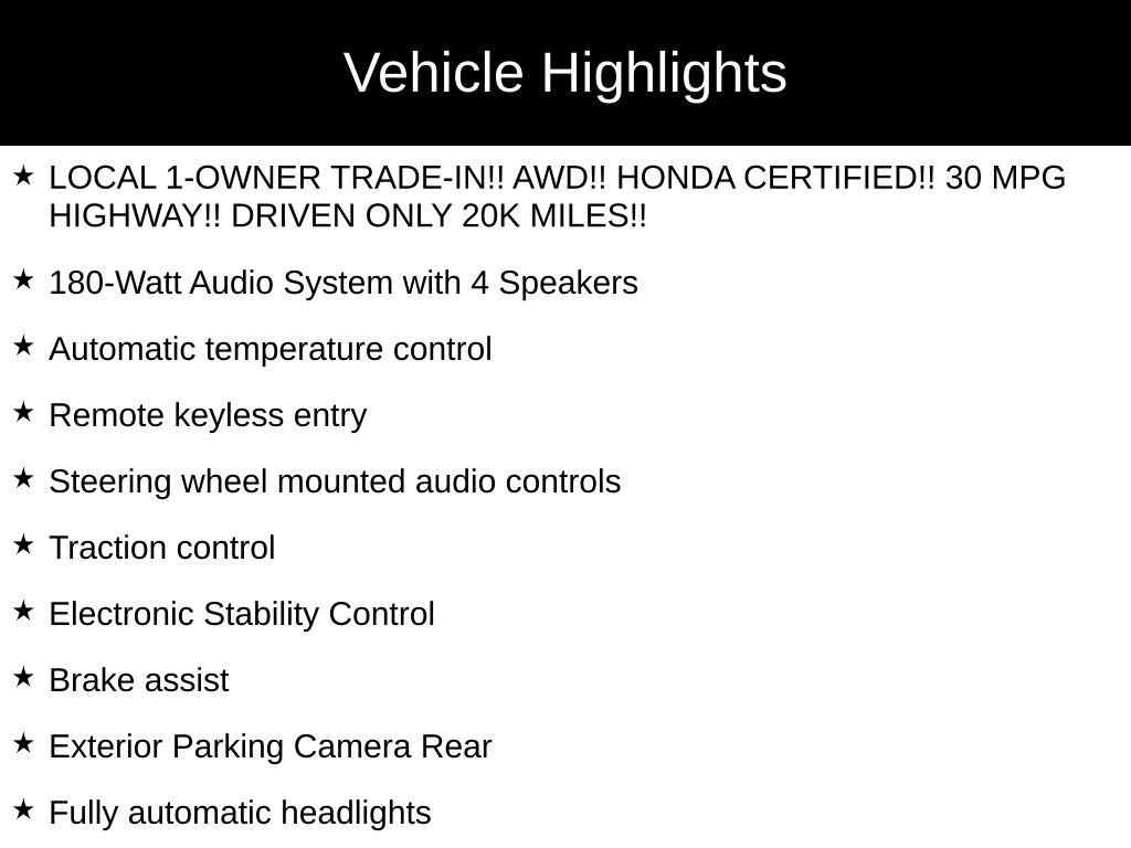Certified 2025 Honda HR-V LX image 34