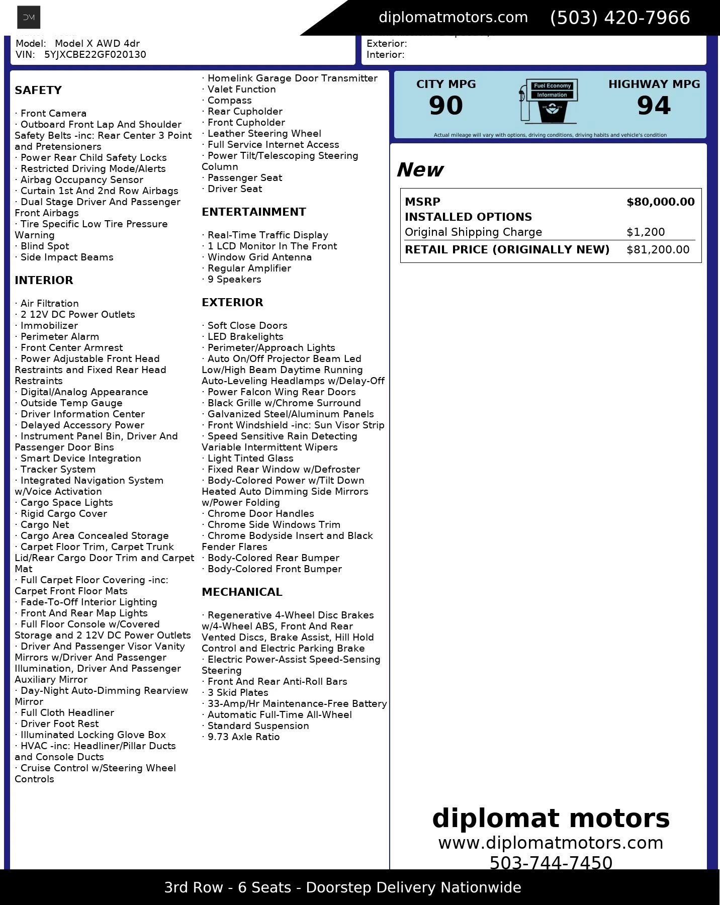 Used 2016 Tesla Model X 90D image 2