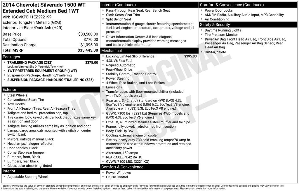 Used 2014 Chevrolet Silverado 1500 W/T w/ Trailering Package AWD/4WD image 11