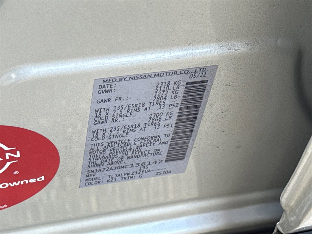 Certified 2021 Nissan Murano S image 35