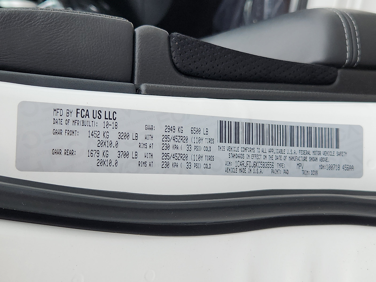 Used 2019 Jeep Grand Cherokee SRT AWD/4WD image 29