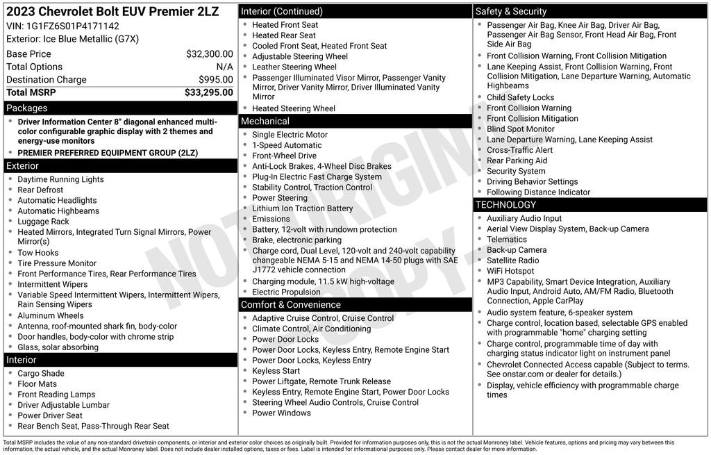 Used 2023 Chevrolet Bolt EUV Premier FWD image 31
