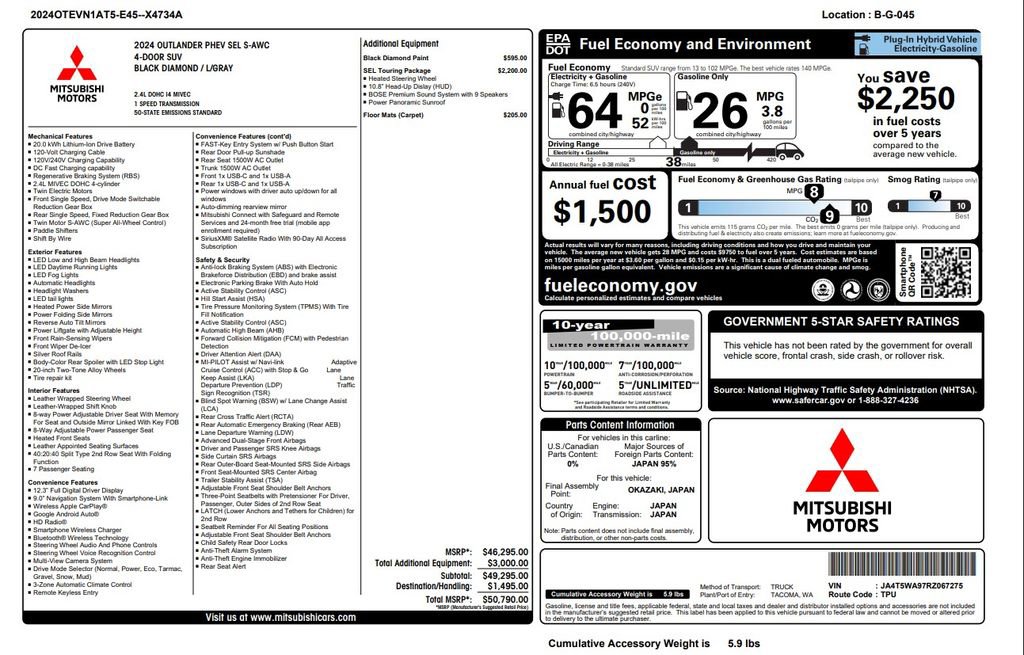 Used 2024 Mitsubishi Outlander SEL image 3