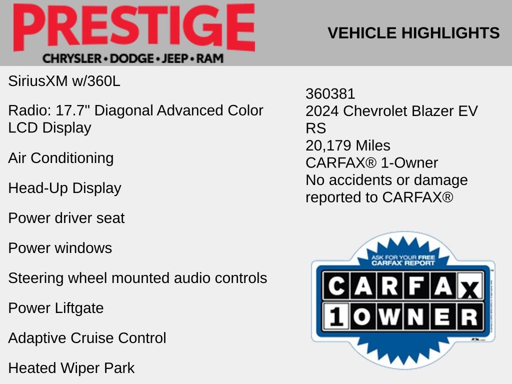 Used 2024 Chevrolet Blazer EV RS RWD image 6
