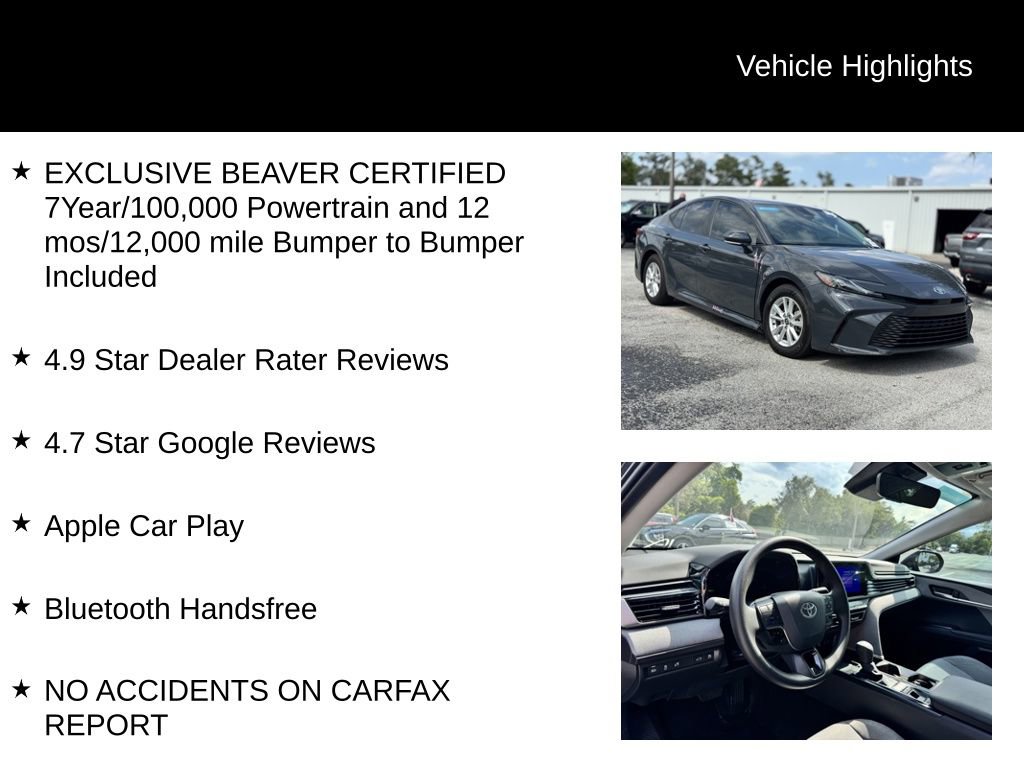 Used 2025 Toyota Camry LE w/ Convenience Package FWD image 6