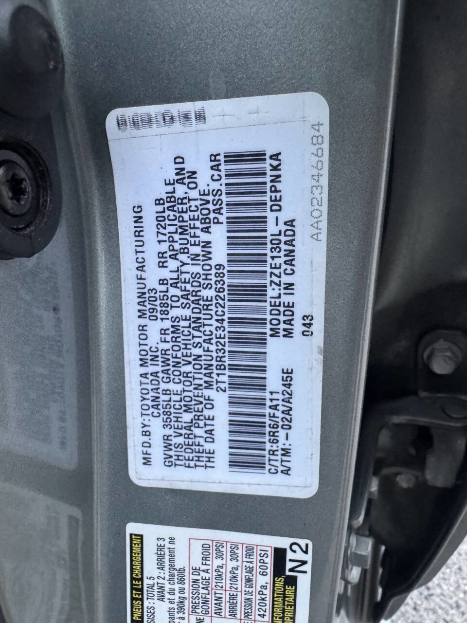 Used 2004 Toyota Corolla CE image 46