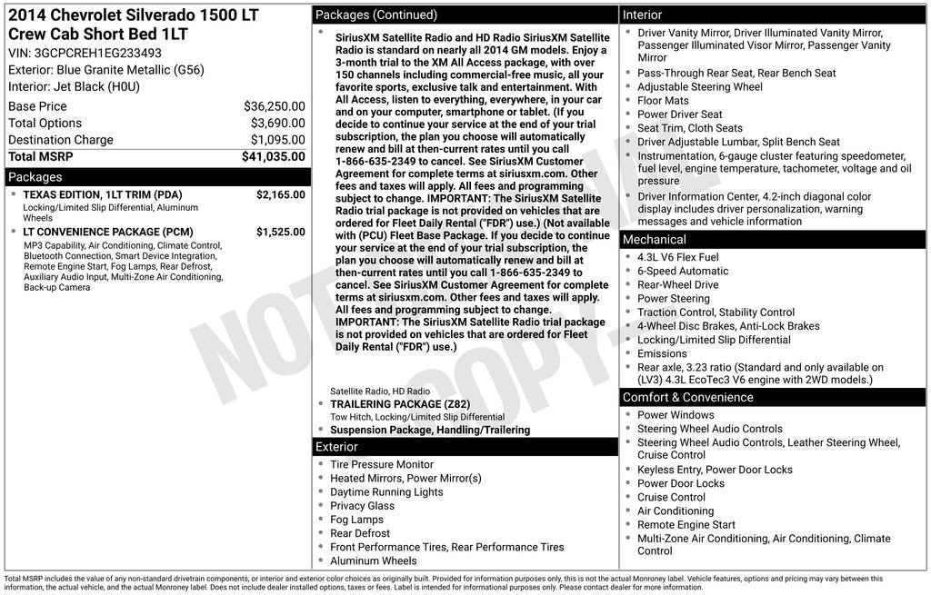 Used 2014 Chevrolet Silverado 1500 LT w/ Texas Edition, 1LT Trim RWD image 11