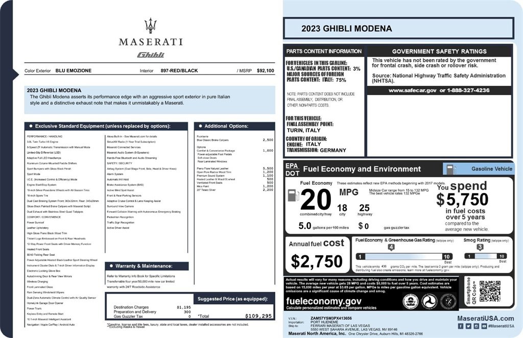 Used 2023 Maserati Ghibli Modena image 30