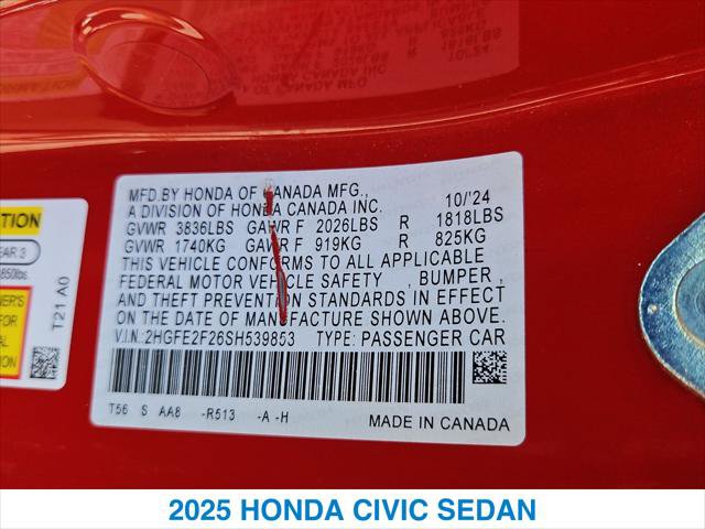 Certified 2025 Honda Civic LX image 26