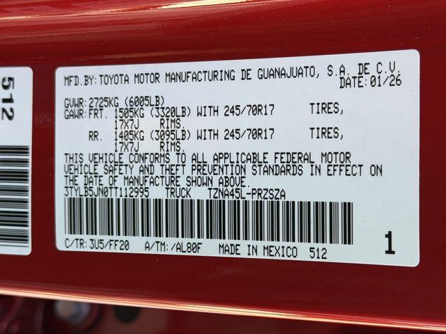 New 2026 Toyota Tacoma SR5 image 26