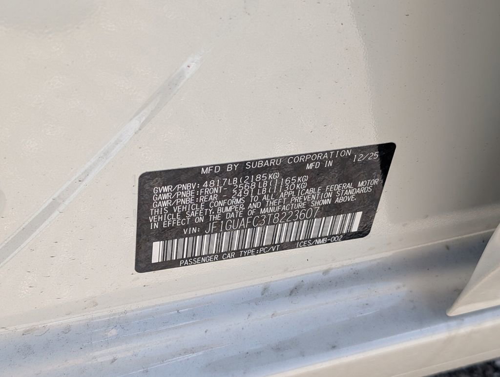 New 2026 Subaru Impreza 2.0i Sport image 16