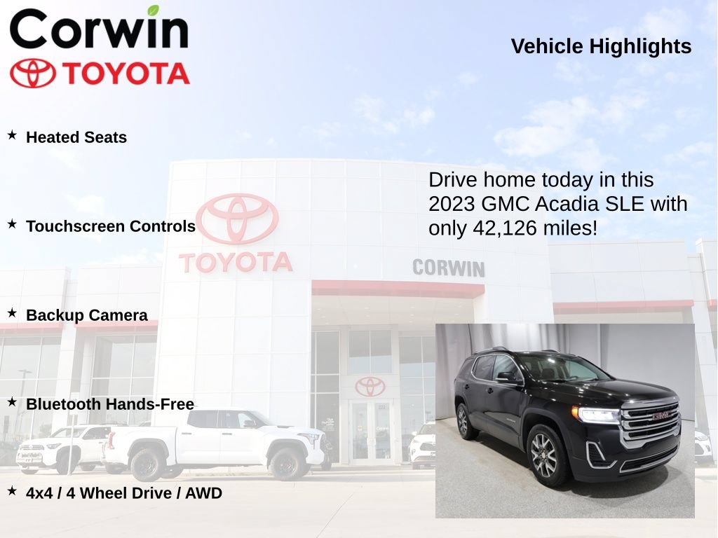 Used 2023 GMC Acadia SLE w/ LPO, Cargo Package AWD/4WD image 6