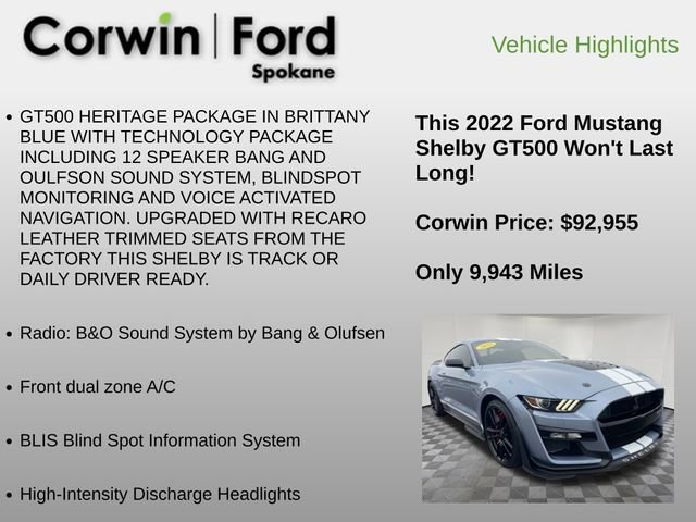 Used 2022 Ford Mustang Shelby GT500 w/ Technology Package image 12