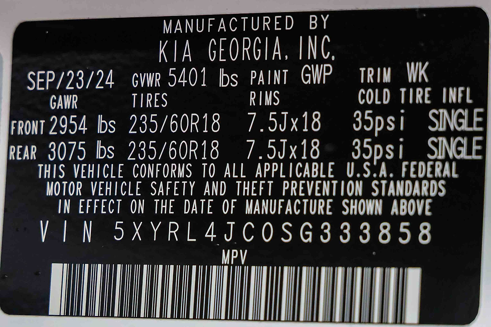 Certified 2025 Kia Sorento S FWD image 28