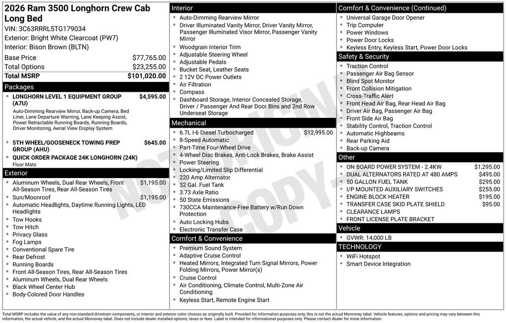New 2026 RAM 3500 Longhorn image 28