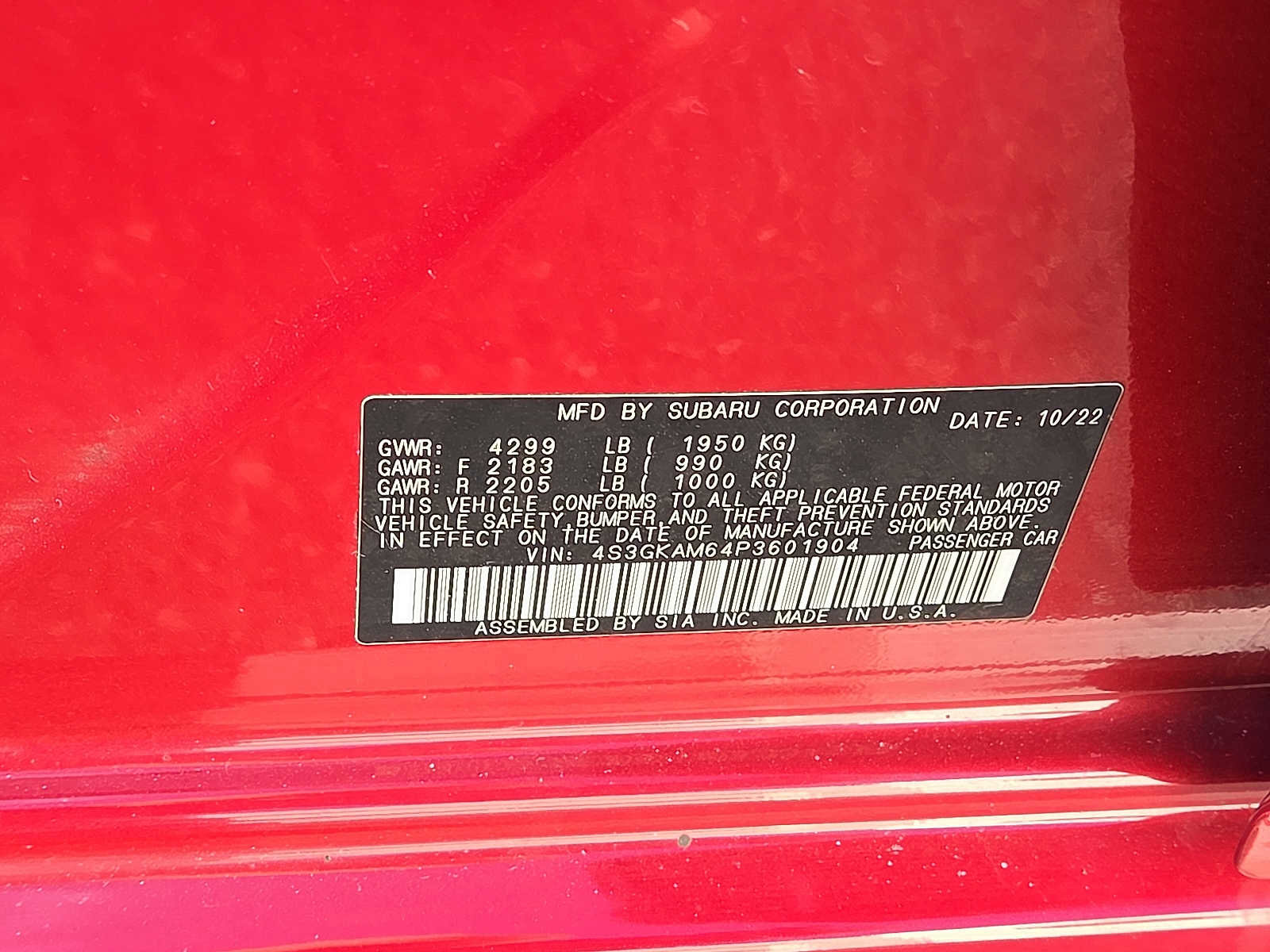 Used 2023 Subaru Impreza 2.0i Sport image 26