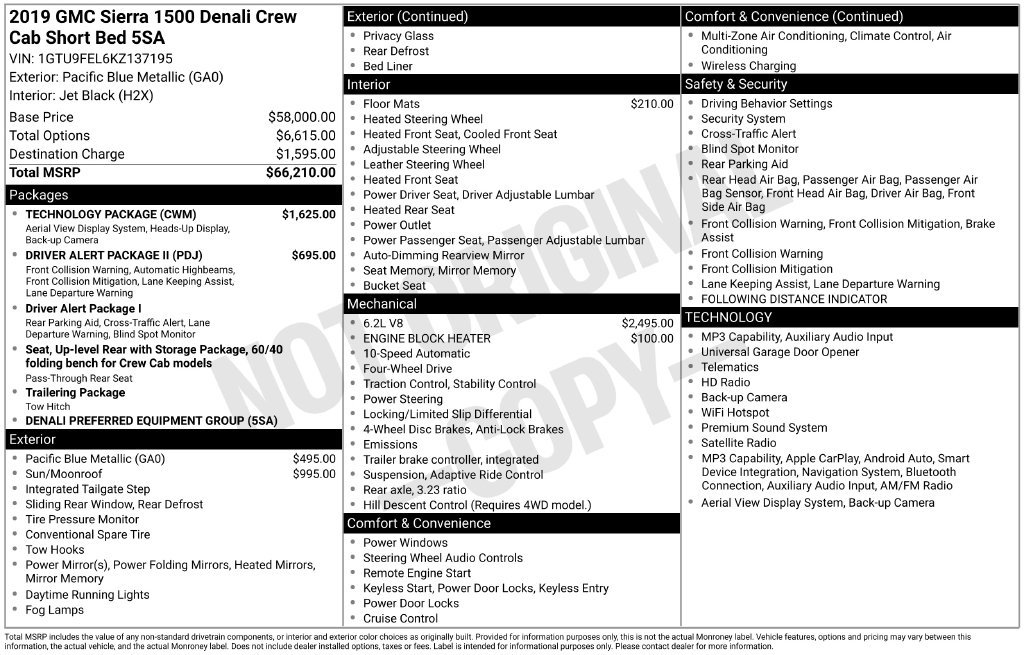 Used 2019 GMC Sierra 1500 Denali w/ Technology Package AWD/4WD image 35