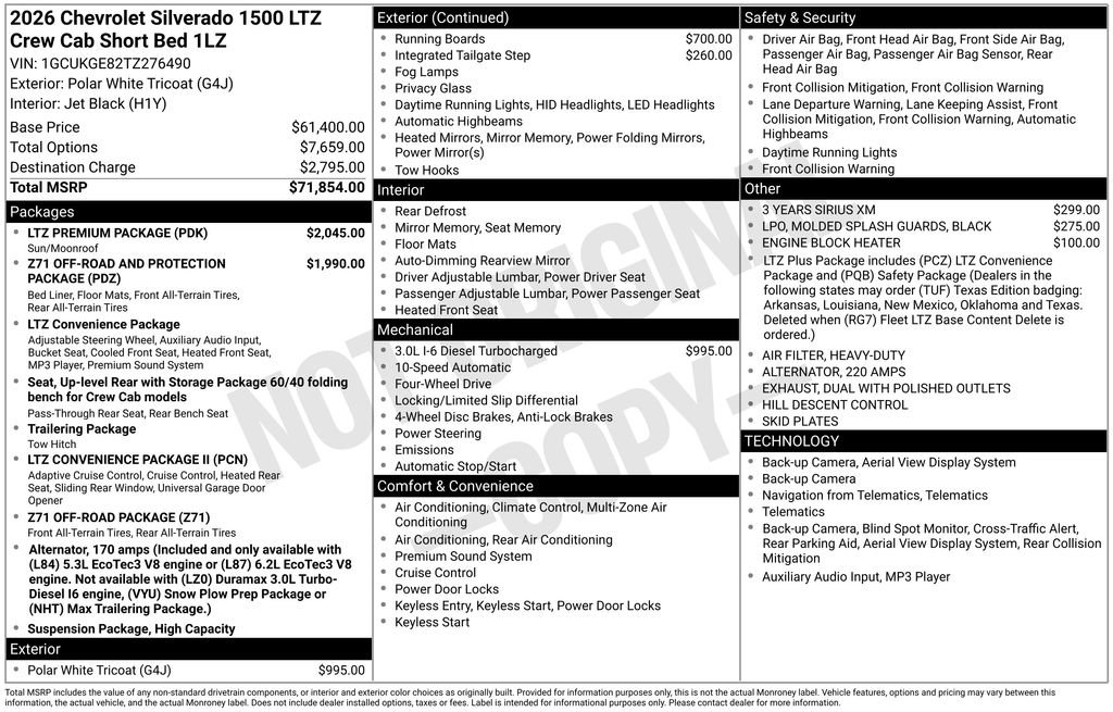 New 2026 Chevrolet Silverado 1500 LTZ w/ LTZ Premium Package image 4