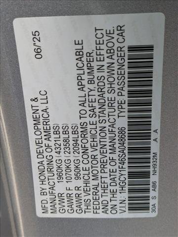 Certified 2025 Honda Accord SE image 24