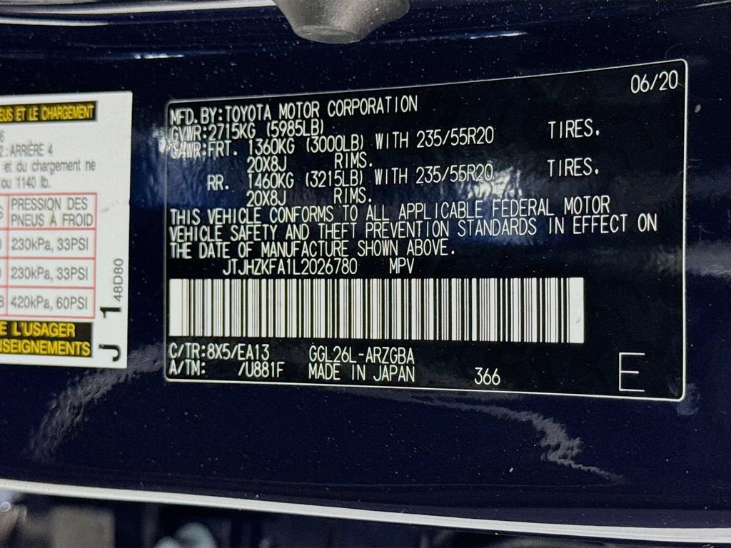 Certified 2020 Lexus RX 350L Premium w/ Premium Package AWD/4WD image 33
