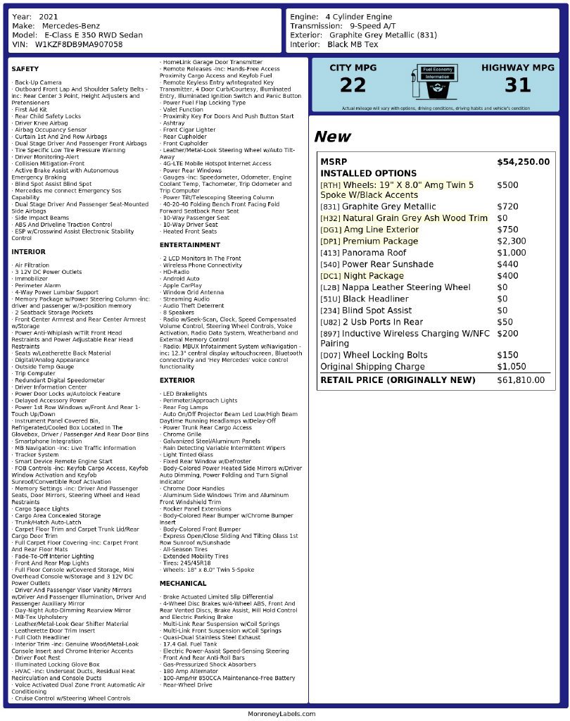 Used 2021 Mercedes-Benz E 350 Sedan image 3