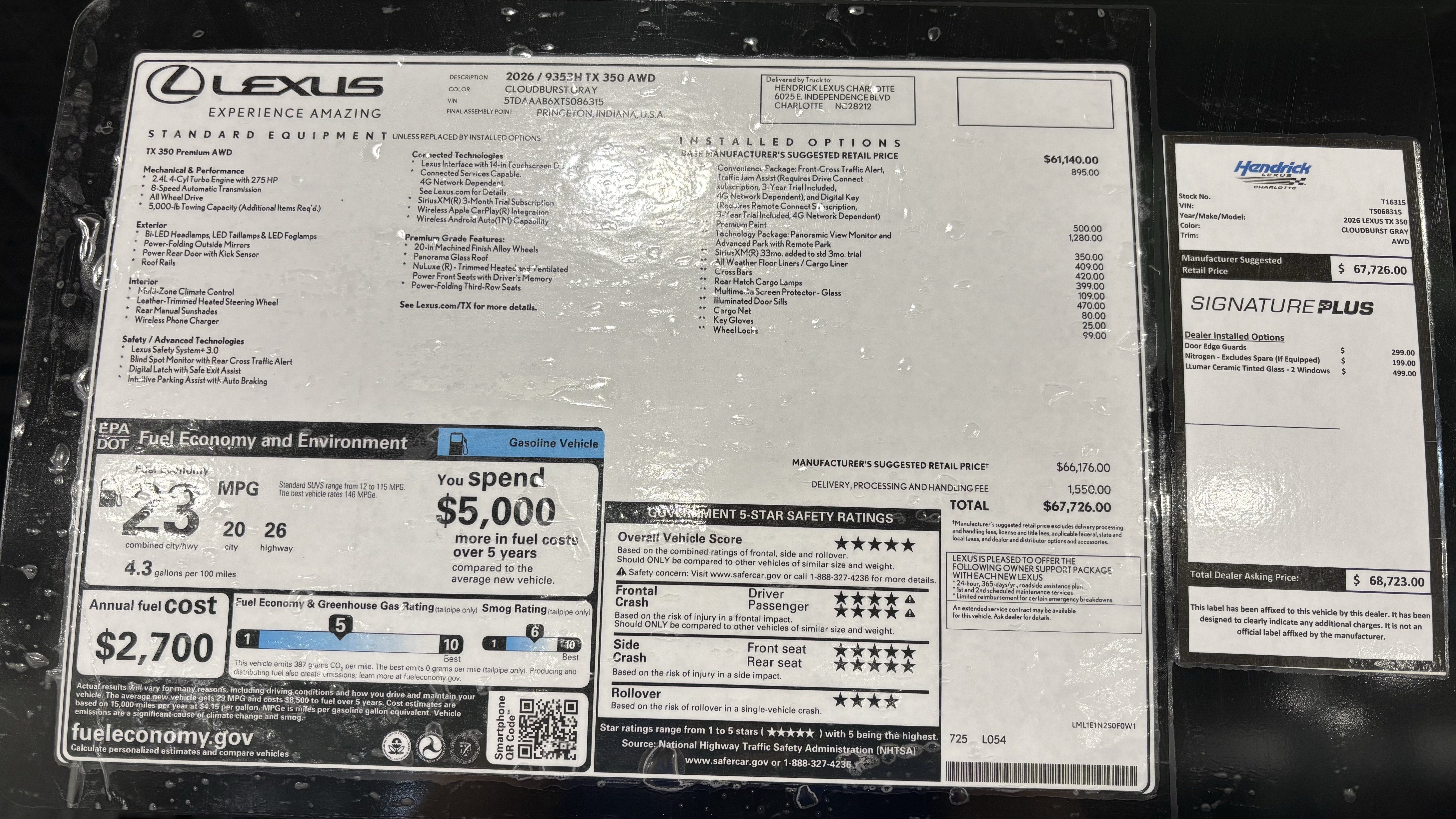 New 2026 Lexus TX 350 AWD image 44